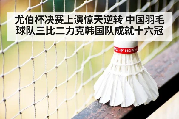 尤伯杯决赛上演惊天逆转 中国羽毛球队三比二力克韩国队成就十六冠